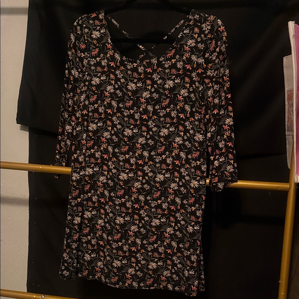 Forever 21 Black Floral Mini Dress